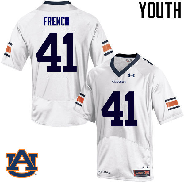 Youth Auburn Tigers #41 Josh French College Football Jerseys Sale-White